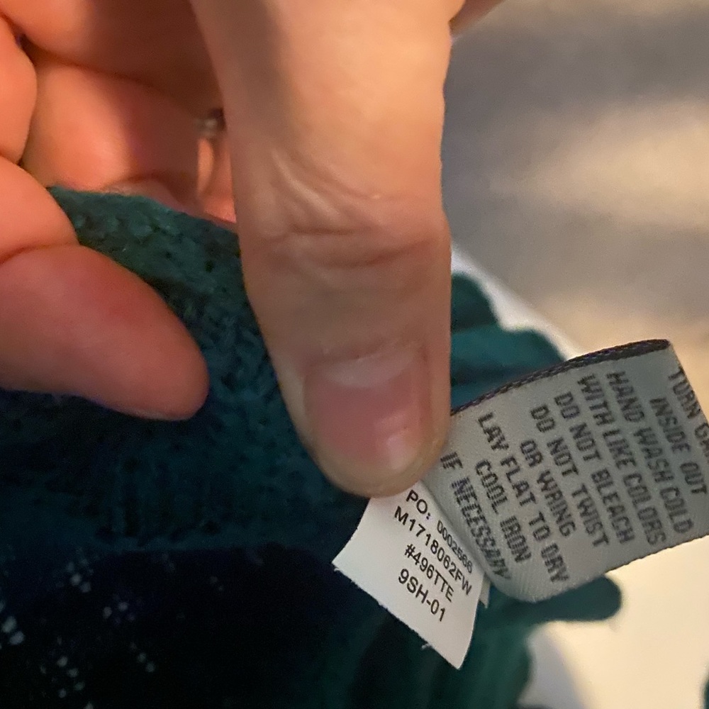 Fever long green knitted cardigan - Picture 5 of 8